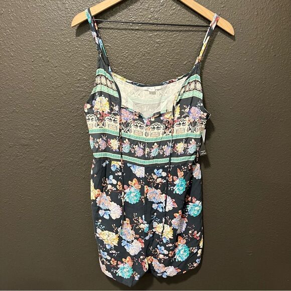 O'NEILL Liam Floral Print Romper in Slate XL - Picture 3 of 14